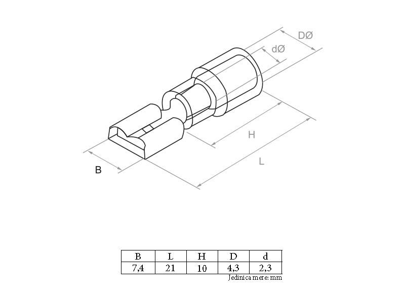 BR - BUKSNA ŽENSKA 2,5mm FDD2 250-PAK 1/20