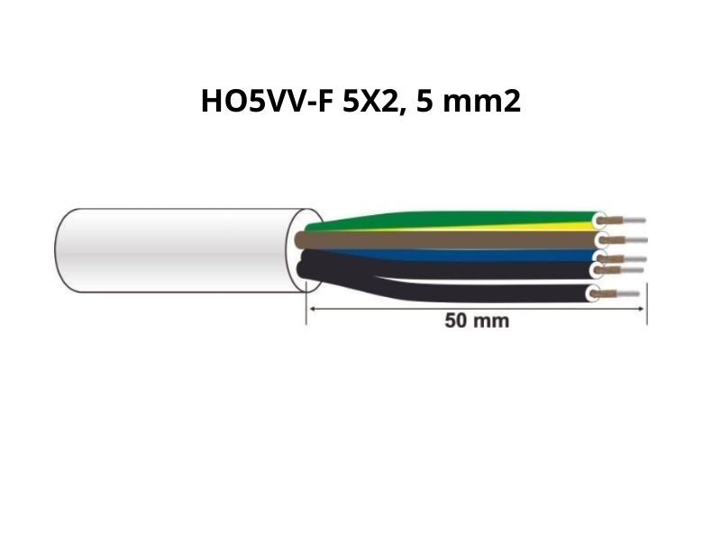 KABLOVSKA MOTALICA MAK-017 H05VV-F 5G2.5 50met 2x250V+1x440V~ PVC