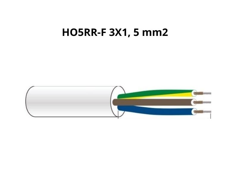 KABLOVSKA MOTALICA MAK-032A H05RR-F 3G1.5 25met 4x250V~ PVC