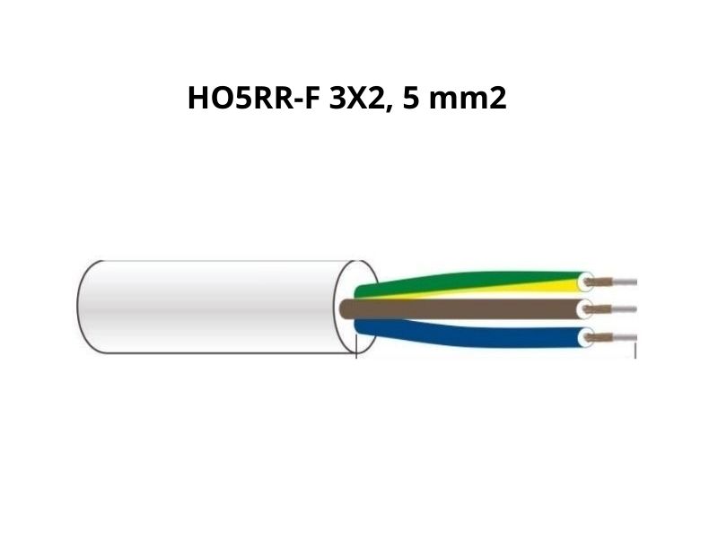 KABLOVSKA MOTALICA MAK-032A H05RR-F 3G2.5 25met 4x250V~ PVC