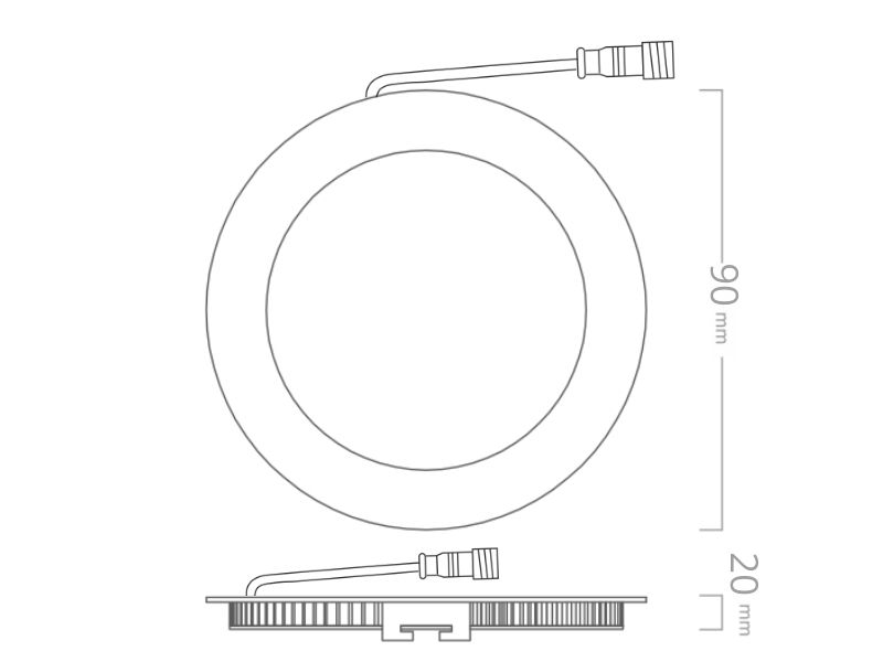 LED PANEL UGRADNI SOLED KRUG 3W 4000K XH-SP1600301-R-NW