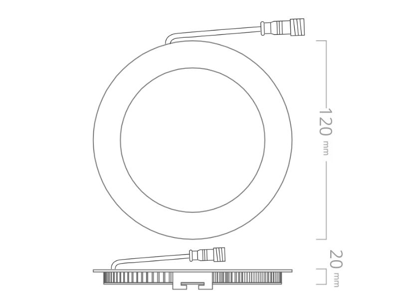 LED PANEL UGRADNI SOLED KRUG 6W 3000K XH-SP1600302-R-WW