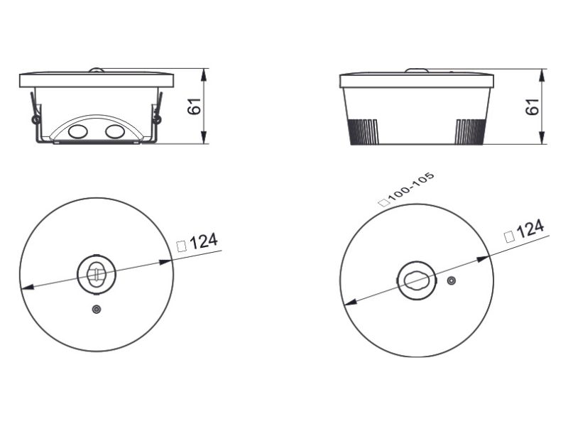 PANIK LAMPA LED GTV OKRUGLA UGRADNO/NADGRADNA OGLA 3W 200lm AC220V LD-OGLA3W-00