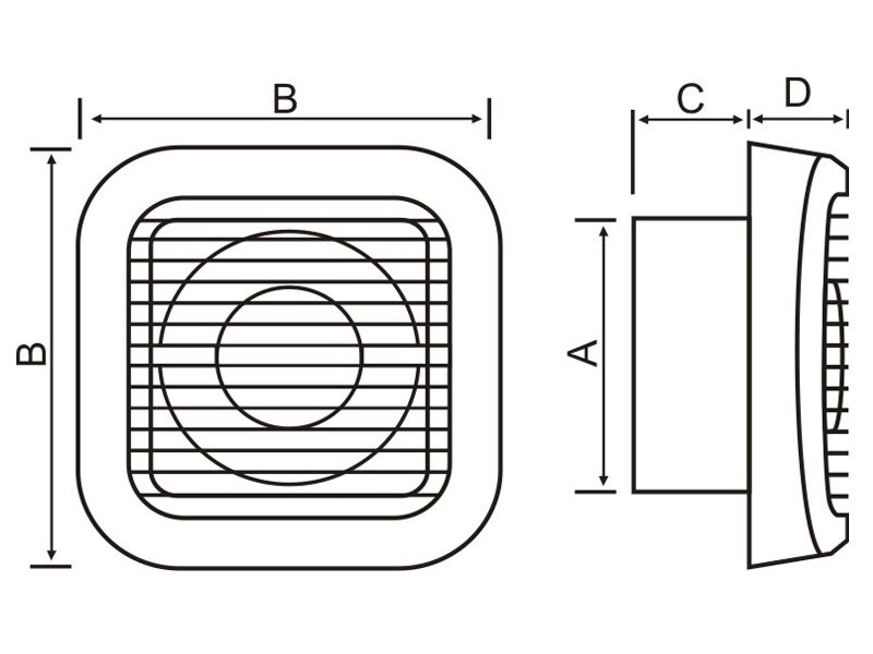 VENTILATOR KUPATILSKI MTG A100N