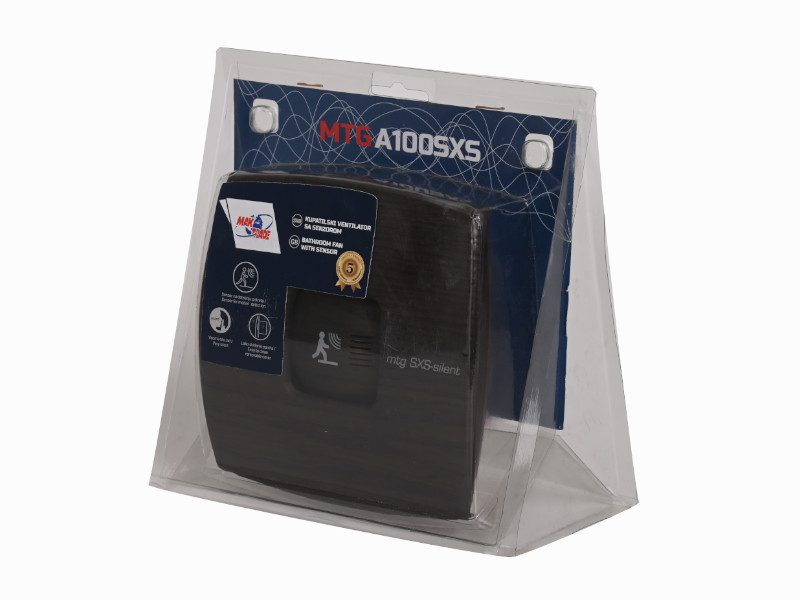 VENTILATOR KUPATILSKI SA MICROWAVE SENZOROM MTG A100SXS-S-K TAMNO DRVO