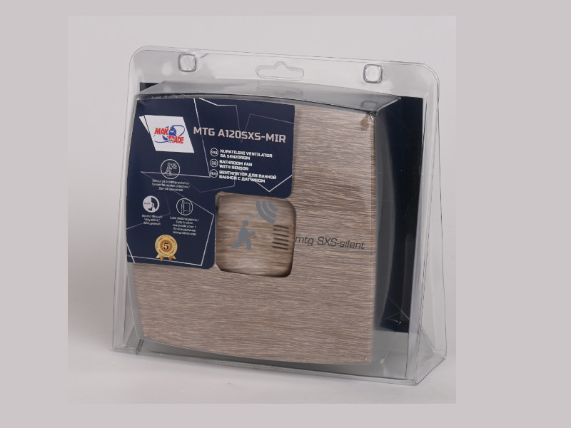 VENTILATOR KUPATILSKI SA MICROWAVE SENZOROM MTG A120SXS-S-K SVETLO DRVO