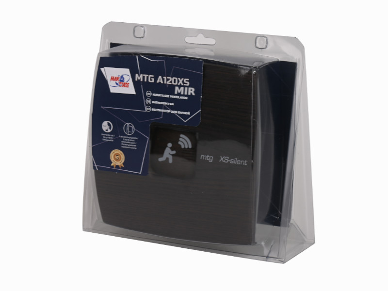 VENTILATOR KUPATILSKI SA MICROWAVE SENZOROM MTG A120XS-S-K TAMNO DRVO