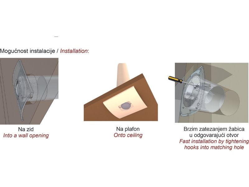 VENTILATOR KUPATILSKI SA MICROWAVE SENZOROM MTG A120XS-S-K SVETLO DRVO