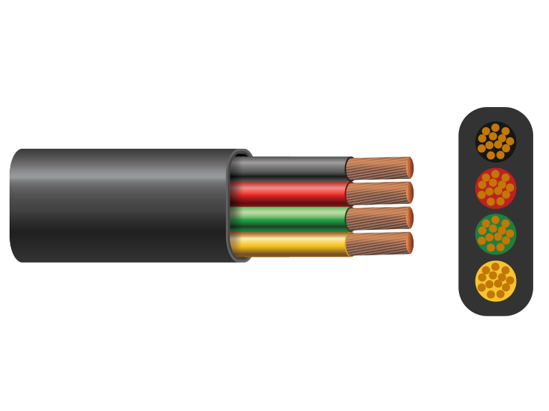 TELEFONSKI  KABL PGA 4 CRNI