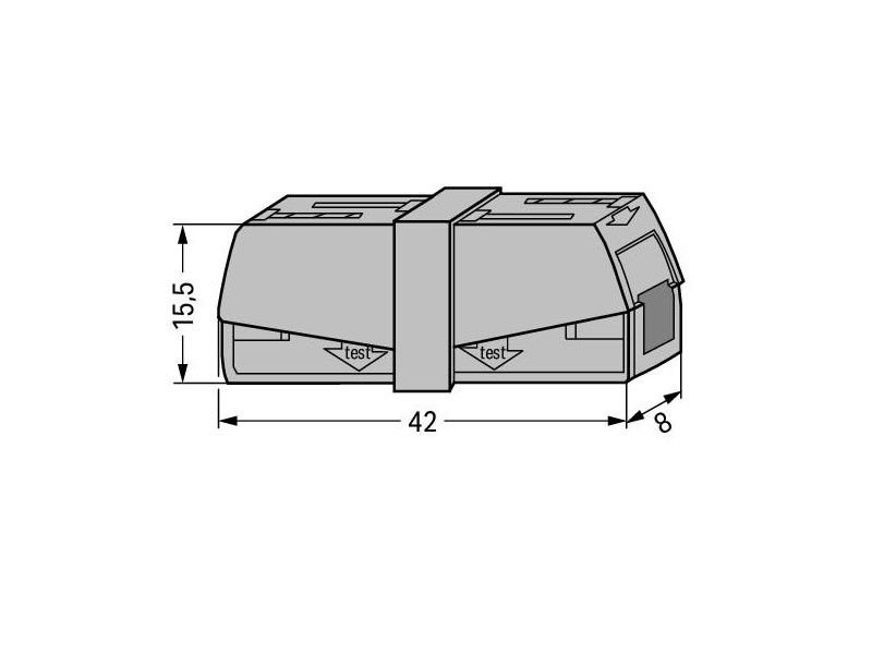 WAGO 224-201 KLEMA RASVETE 0,5-2,5mm 400V/4kV/2 24A SIVA