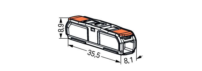 WAGO 221-2411/995-012  KLEMA SA POLUGOM PROLAZNA 2x0,2-4mm 450V/4kV/2 32A
