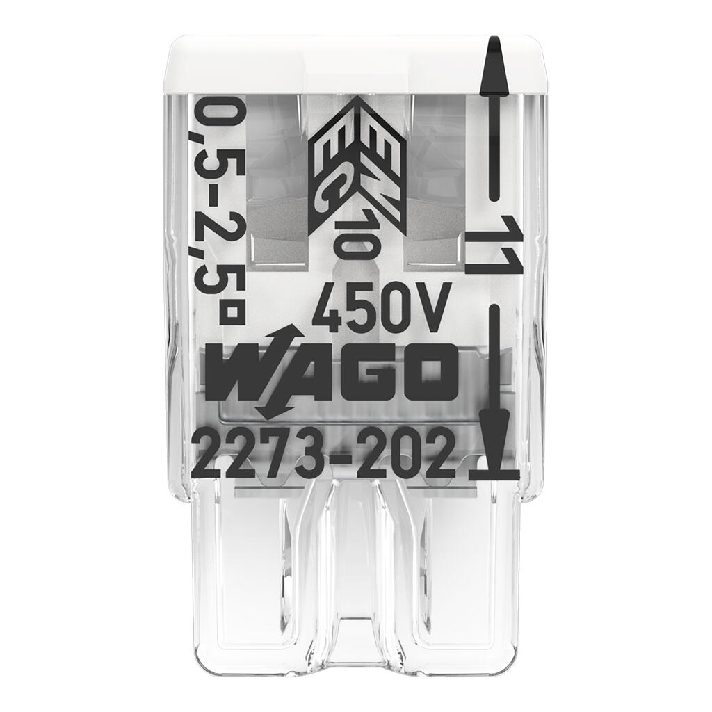 WAGO 2273-202/995-040  KLEMA 2x0,5-2,5mm 450V/4kV/2 24A BELA