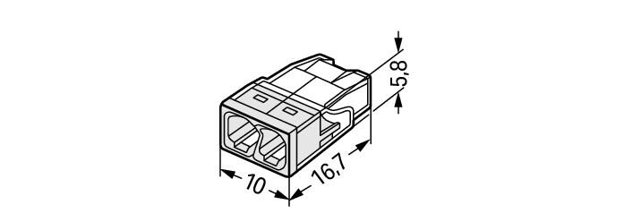 WAGO 2273-202/995-040  KLEMA 2x0,5-2,5mm 450V/4kV/2 24A BELA