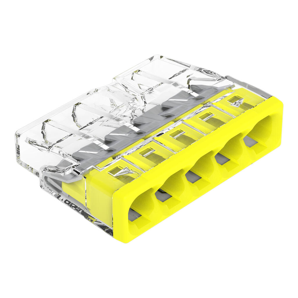 WAGO 2273-205/995-020  KLEMA 5x0,5-2,5mm 450V/4kV/2 24A ŽUTA