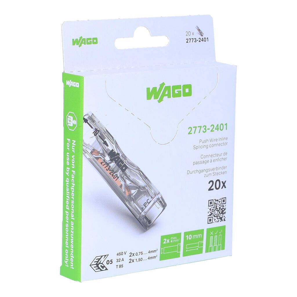 WAGO 2773-2401/995-020  KLEMA 0,75-4mm 450V/4kV 32A PROLAZNA