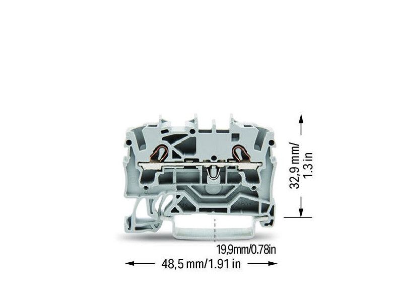 WAGO 2002-1201 REDNA STEZALJKA 0,25-2,5mm SIVA 800V/8kV/3 24A