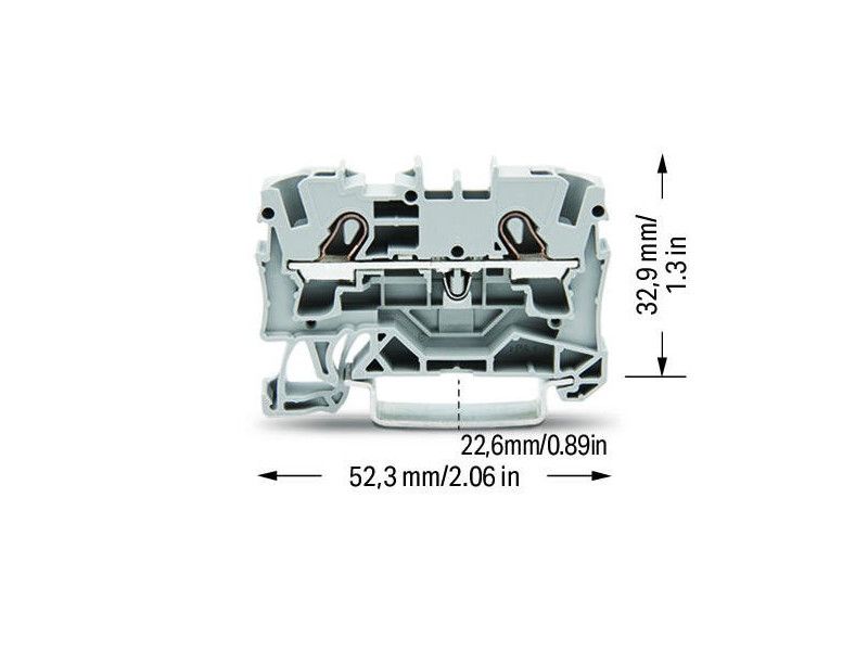 WAGO 2004-1201 REDNA STEZALJKA 0,5-4mm SIVA 800V/8kV/3 32A