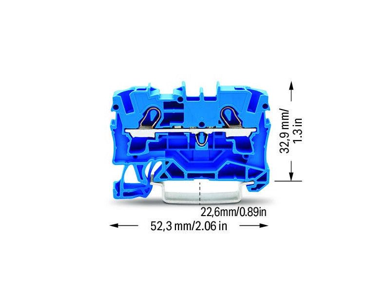 WAGO 2004-1204 REDNA STEZALJKA 0,5-4mm PLAVA 800V/8kV/3 32A