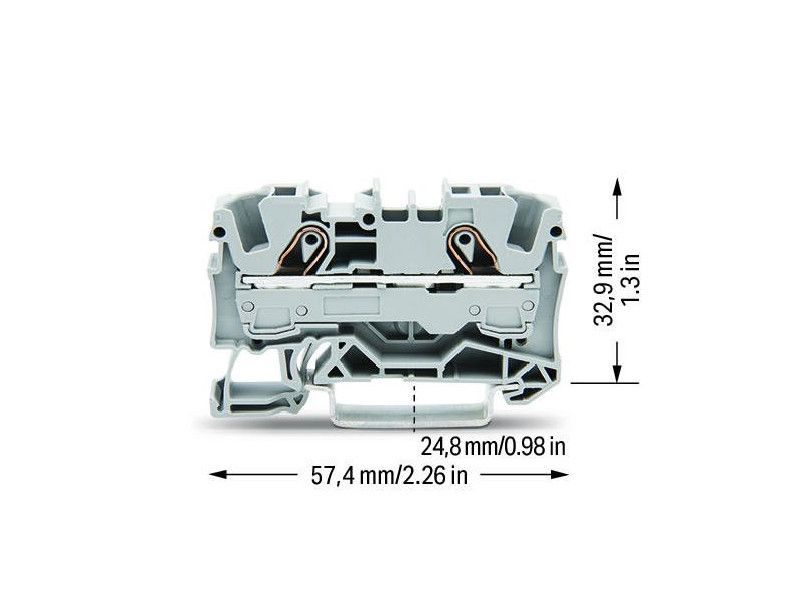 WAGO 2006-1201 REDNA STEZALJKA 0,5-6mm SIVA 800V/8kV/3 32A