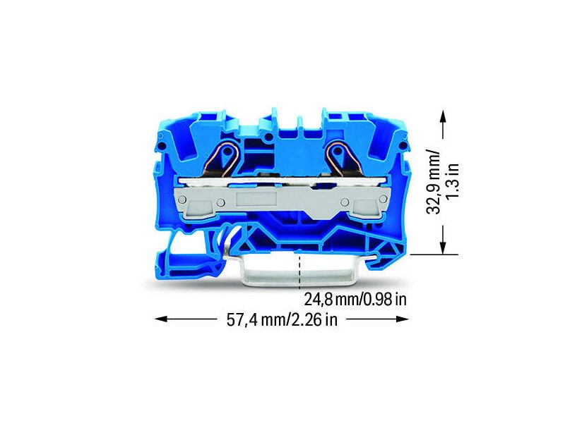 WAGO 2006-1204 REDNA STEZALJKA 0,5-6mm PLAVA 800V/8kV/3 32A