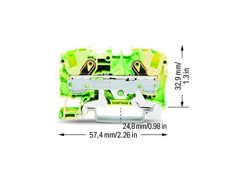 WAGO 2006-1207 REDNA STEZALJKA 0,5-6mm ŽUTO-ZELENA 800V/8kV/3 32A