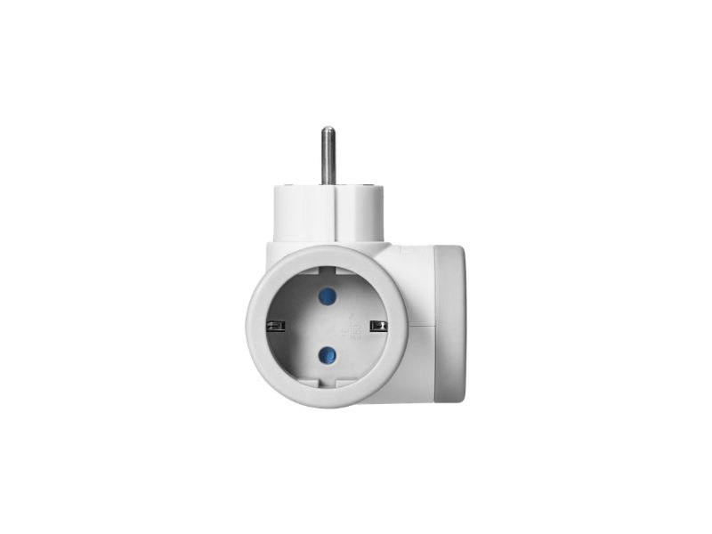 RAZVODNIK DVOSTRUKI + USB-A/C BELO-SIVI 2x2P+E OR-AE-13281(GS)/G