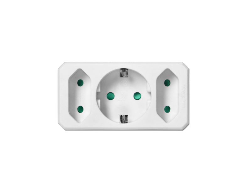 RAZVODNIK TROSTRUKI BELI 2x2P + 1x2P+E OR-AE-13250(GS)