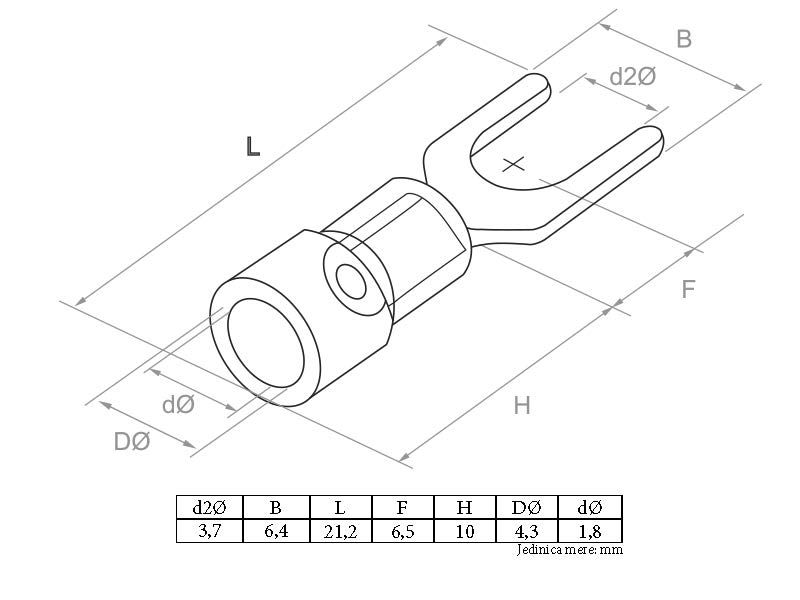 BR - BUKSNA VILJUŠKASTA 1,5mm FI 3 SVL1,25-3,5-PAK 1/20