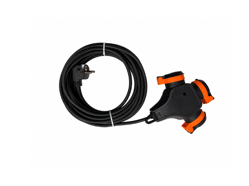 TROSTRUKA PRENOSNA PRIKLJUCNICA H05VV-F 3G1,5 25m CRNA