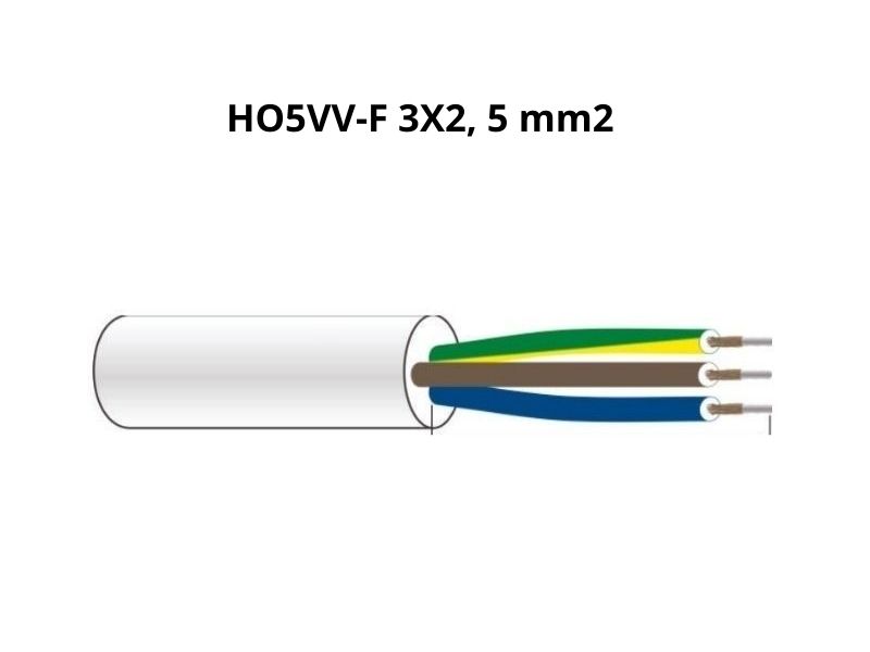 KABLOVSKA MOTALICA MAK-034A H05VV-F 3G2.5 50met 4x250V~ PVC
