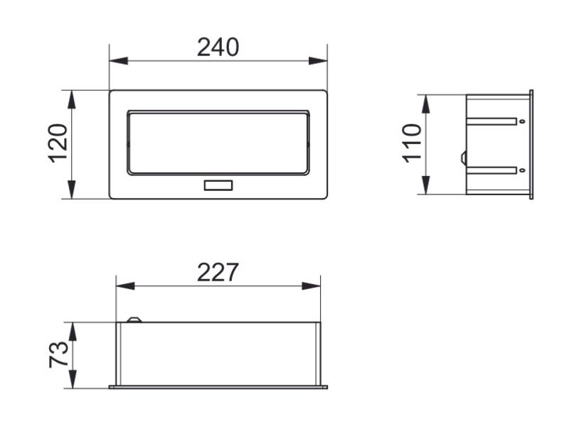 UTICNICA ZA IZVLACENJE ZA RADNI STO 2xŠUKO+PUNJAC 5V/2,1A CRNA GTV AE-PBSUC2GS-20N