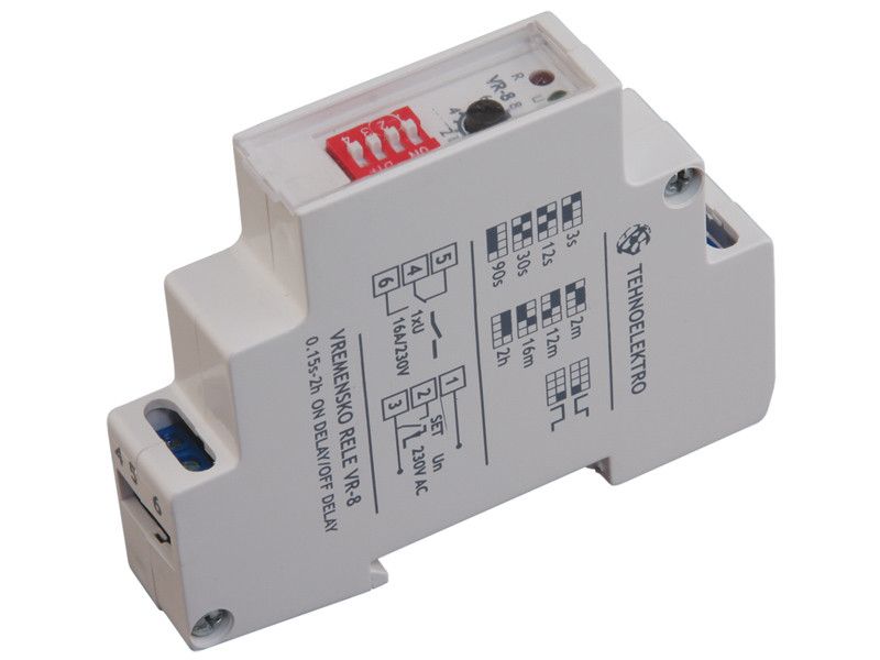 TEHNO VREMENSKO RELE VR-12 0,1s-10dana 12-230Vac/dc