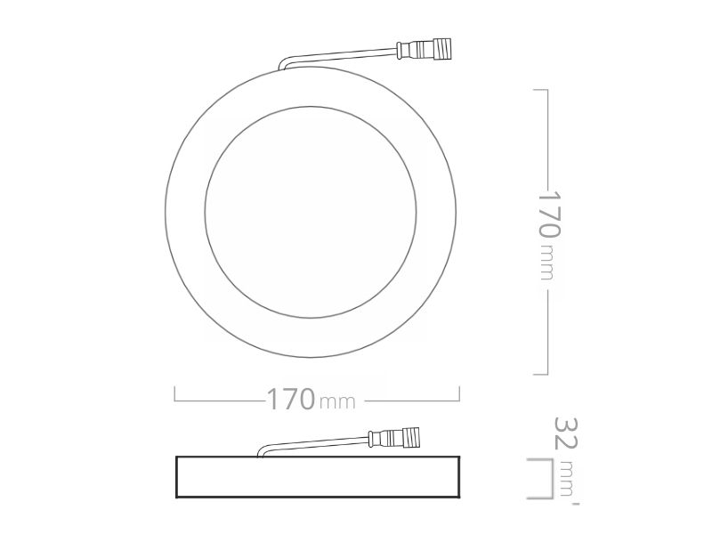 LED PANEL SOLED NADGRADNI KRUG 12W 3000K XH-SP1600602-R-WW