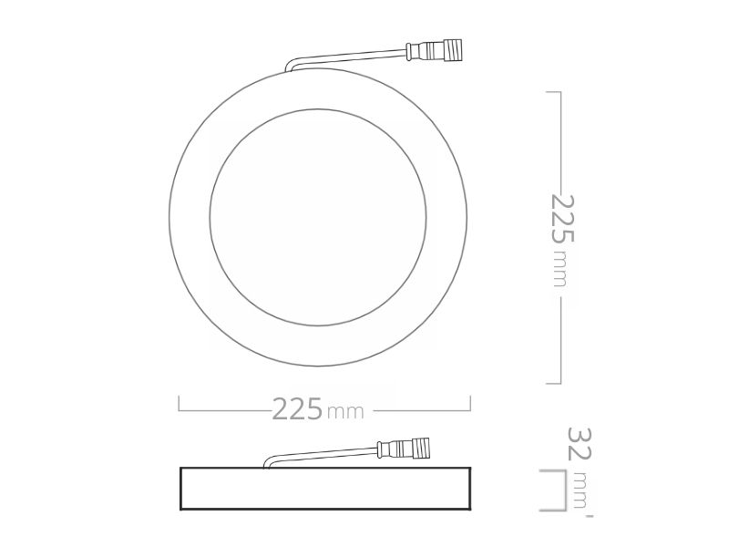 LED PANEL SOLED NADGRADNI KRUG 18W 3000K XH-SP1600603-R-WW