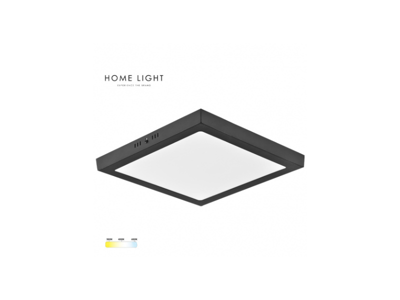 LED PANEL  CRNI NADGRADNI KVADRAT 18W CCT 3000/4000/6000K