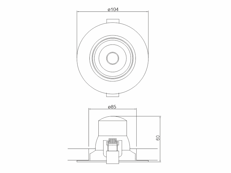 ROZETNA LED UGRADNA GTV 10W 4000K 800lm VOLARE KRUG LD-VLROK1038-NB