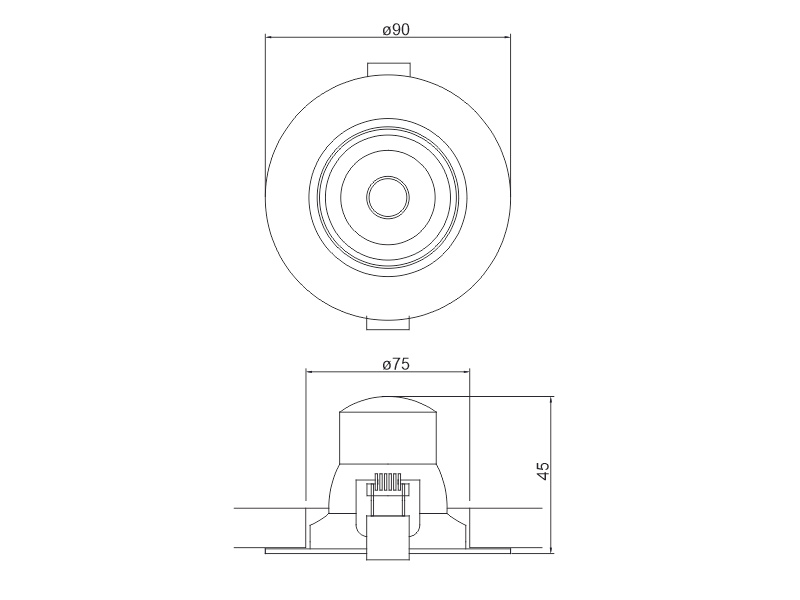ROZETNA LED UGRADNA GTV 5W 4000K 400lm VOLARE KRUG LD-VLROK0538-NB