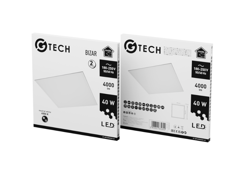 LED PANEL UGRADNI   600x600 GTV BIZAR 40W 4000K 4000Lm GT-BPZ40W606N-40