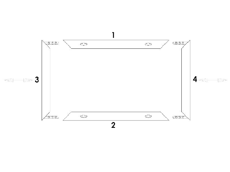 NADGRADNI RAM 1200x300x50 ZA LED PANEL ALUMINIJUMSKI