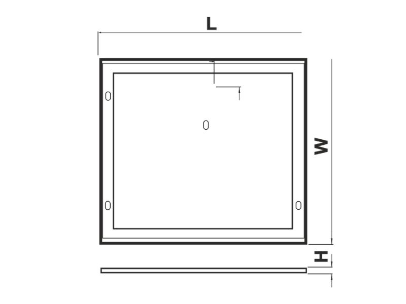 NADGRADNI RAM 600x600x70 UGAONA MASKA ZA LED PANEL ALUMINIJUMSKI