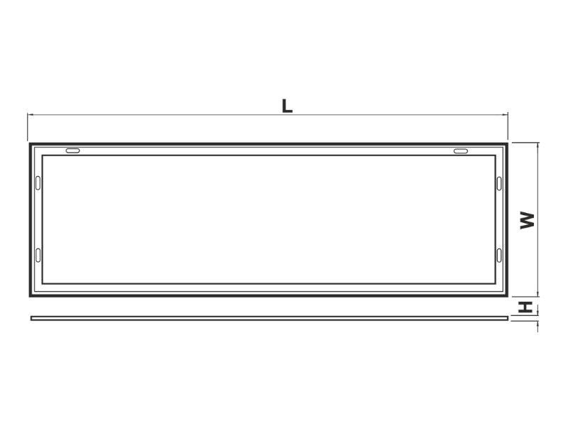 NADGRADNI RAM 1200x300x70 UGAONA MASKA ZA LED PANEL ALUMINIJUMSKI