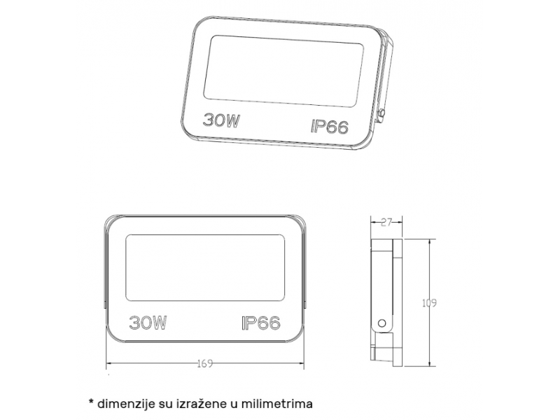 LED REFLEKTOR DAWN 20W SMD CCT GN-FL913-20