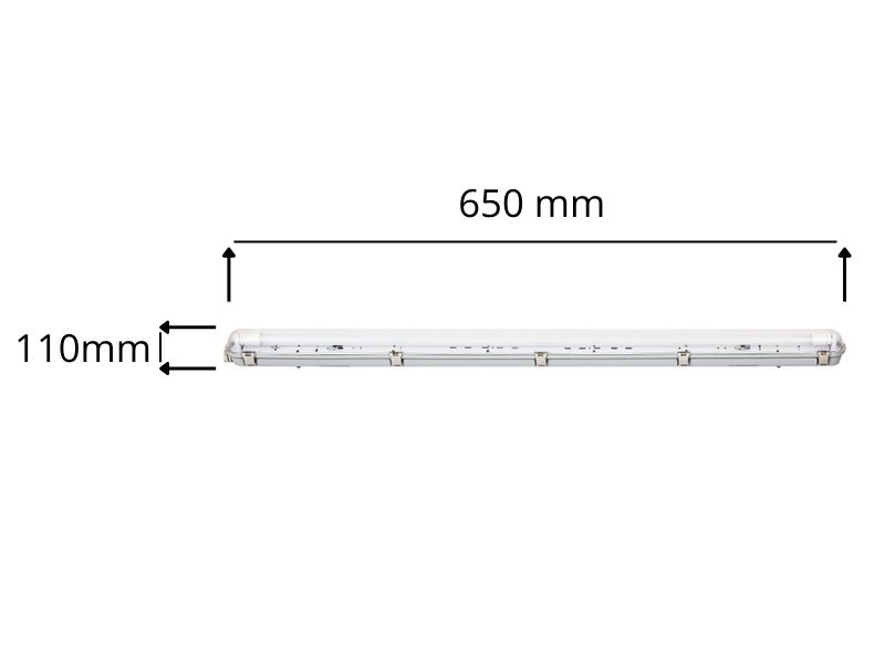 SVETILJKA IP65 SINGLE END 2X60cm