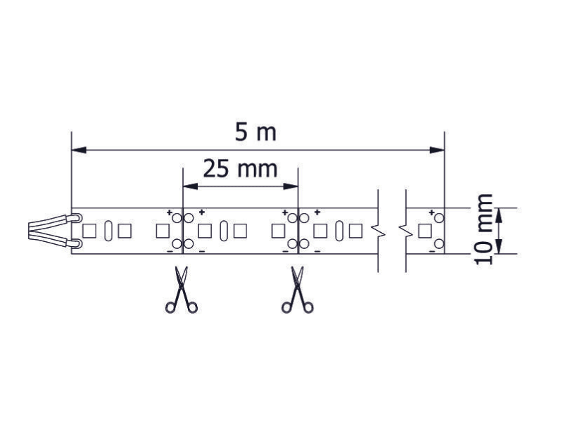 LED TRAKA 12W IP20  6,6w/m (33W) 5m 6500K GTV LD-2835-600-5MM-20-ZB