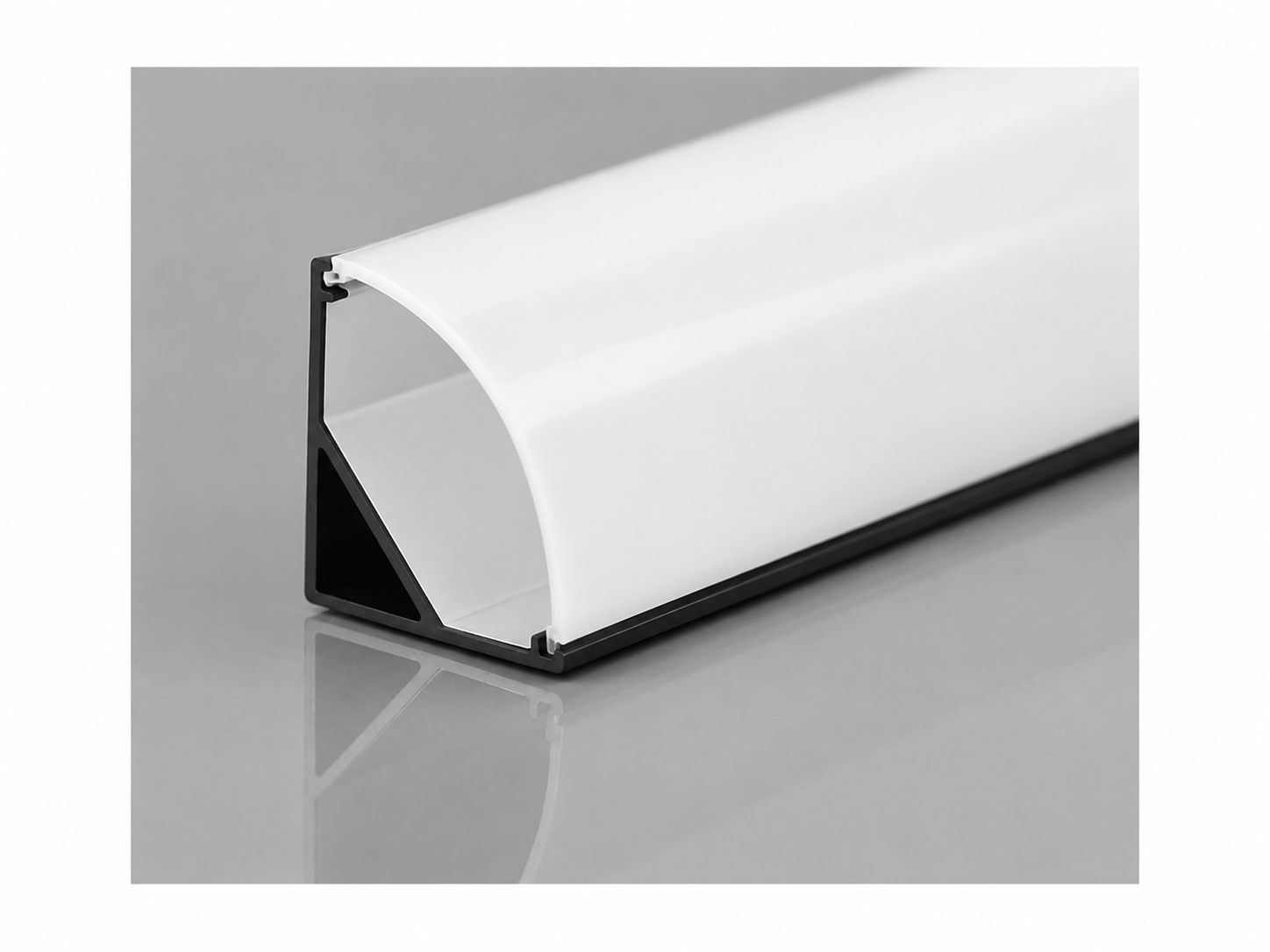 PROFIL ZA LED TRAKE - UGAONI CRNI 15,8mx15,8mmx2000mm