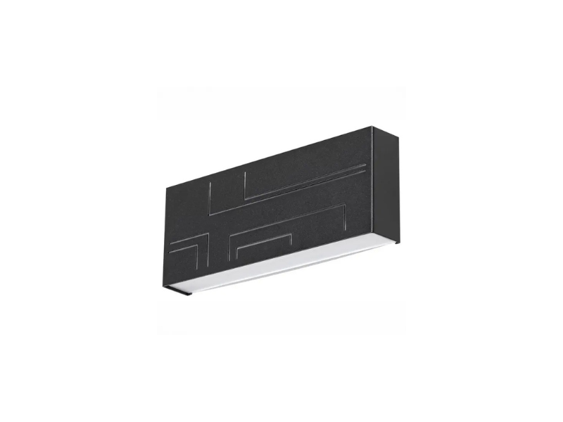 LAMPA ZIDNA LED 12W,CRNA,IP65,780lm,4000K,RAB 8873