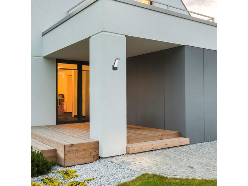 LAMPA ZIDNA LED 12W,ANTRACIT,IP44,800lm,3000K,RAB 7504