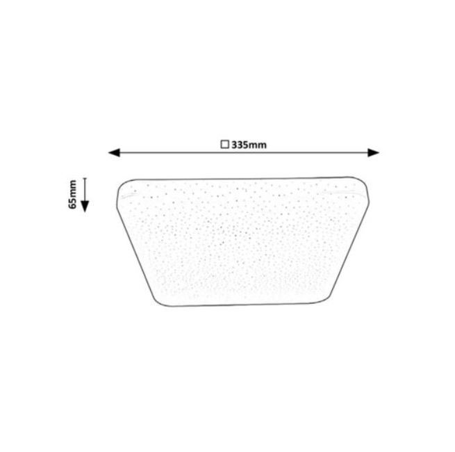 PLAFONJERA LED RABALUX LUCAS (*) KVADRAT 3073 18W 1350lm 4000K 335x335 IP20