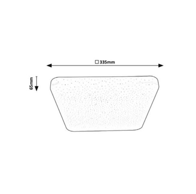 SVETILJKA RABALUX LUCAS KVADRAT 3073 18W 1350lm 4000K 335x335 IP20