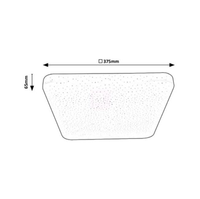 PLAFONJERA LED RABALUX LUCAS(*) KVADRAT 3074 24W 1800lm 4000K 375x375 IP20
